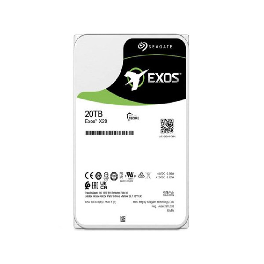 Disco Duro Seagate Exos 20TB SAS - 3.5", 7200RPM, 256MB Cache, Para Servidores Y Almacenamiento Empresarial